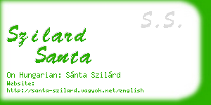 szilard santa business card